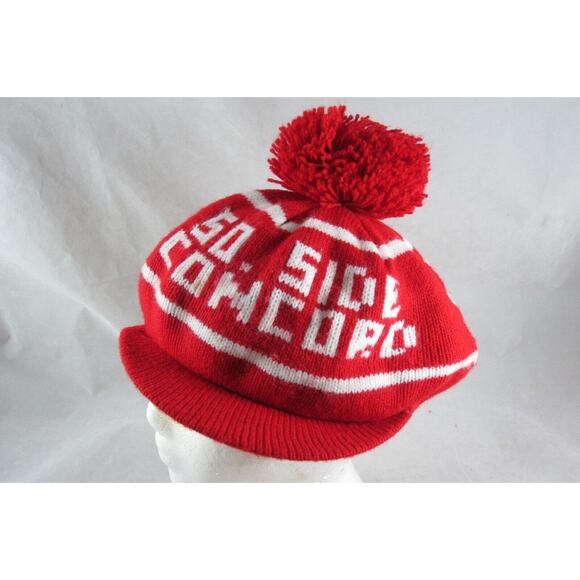 Concord Bowling Alley South St Louis Missouri Knit Hat Pom Brim Vintage - Picture 1 of 7